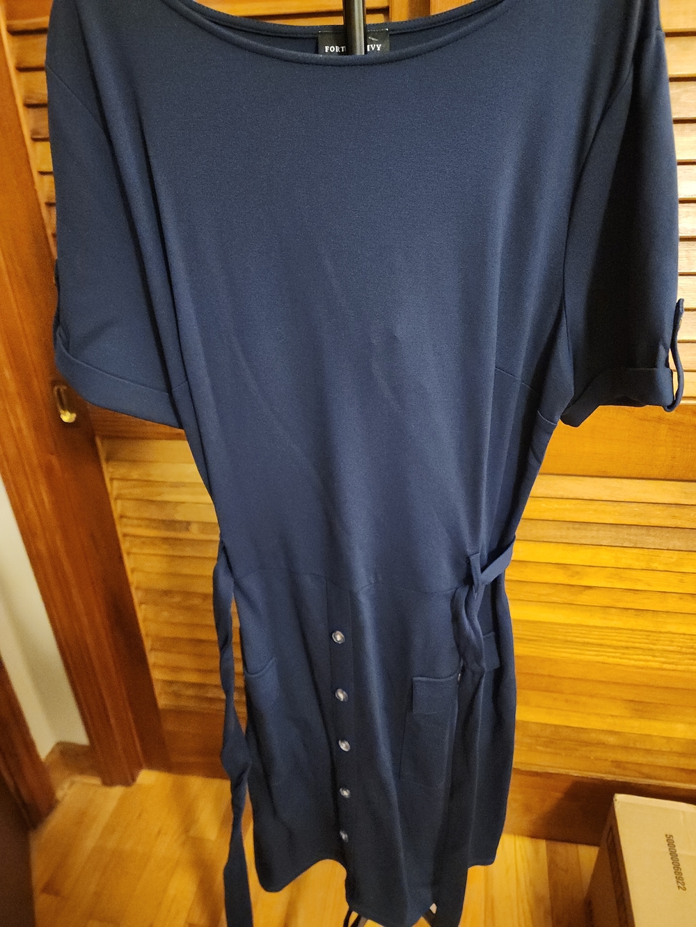 NWT Fortune + Ivy Adene Knit Fitted Ponte Shirt Dress XXL